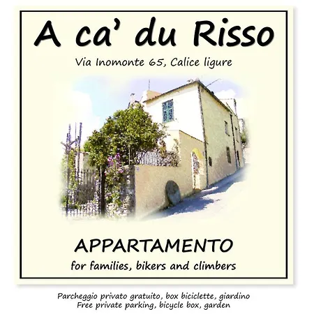 A Ca' Du Risso - - Sea & Outdoor For Families, Bikers And Climbers Apartment Calice Ligure